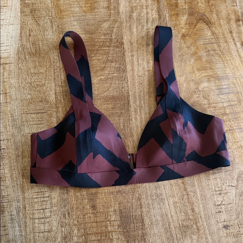 COS Brown & Black Geometric Underwire Bralette